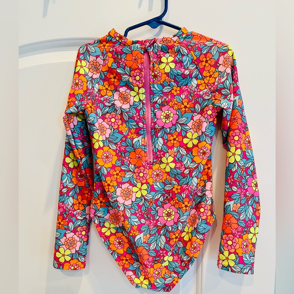 Cat & Jack Girls' Retro Row Rash Guard One Piece
Swimsuit